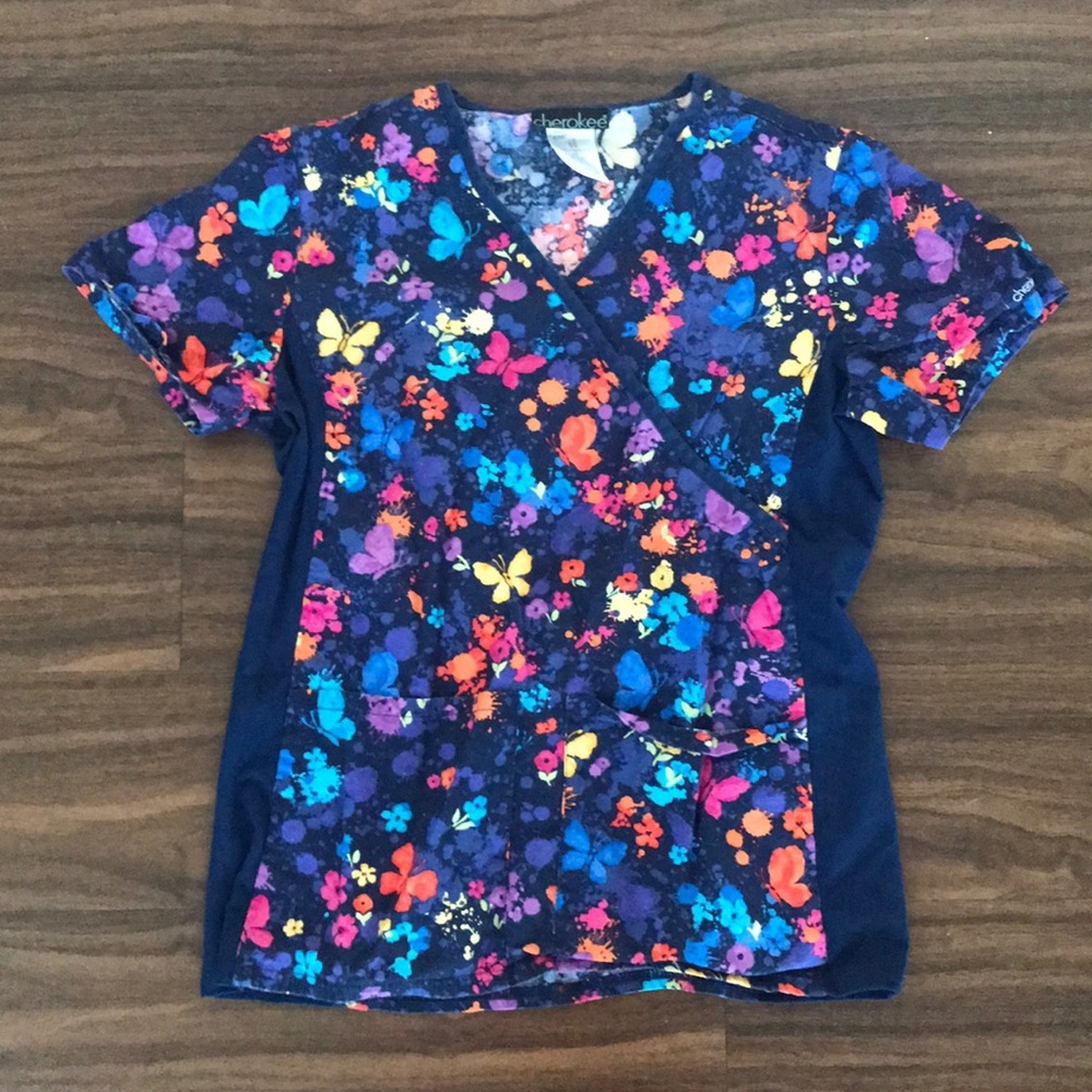 Butterfly Scrub Top